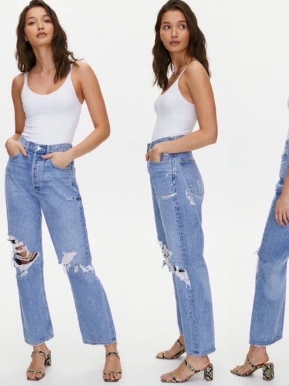 Agolde ripped 90s jeans